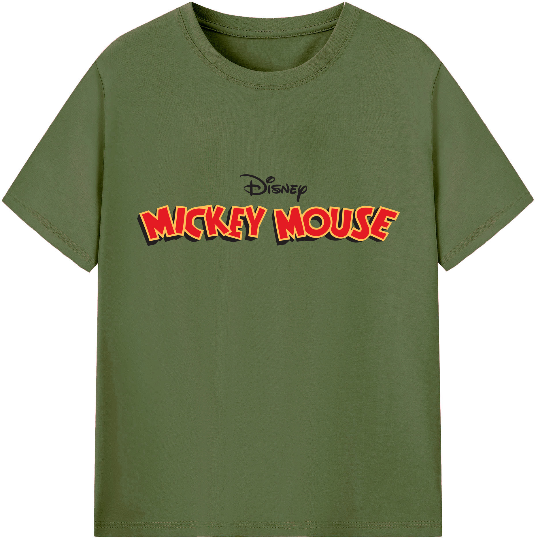 （画像用） ミッキーマウス Mickey Mouse 綿100％半袖Tシャツ（フロントプリント）